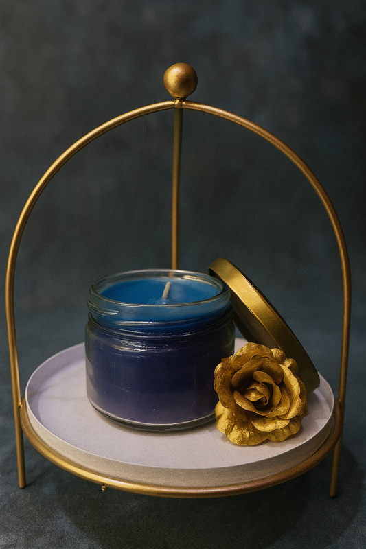 Valesuprano Classic Jar Candle (Midnight Blue, Premium Glass Jar with Lid)